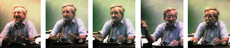 Photo: The many faces of Chomsky lecturing